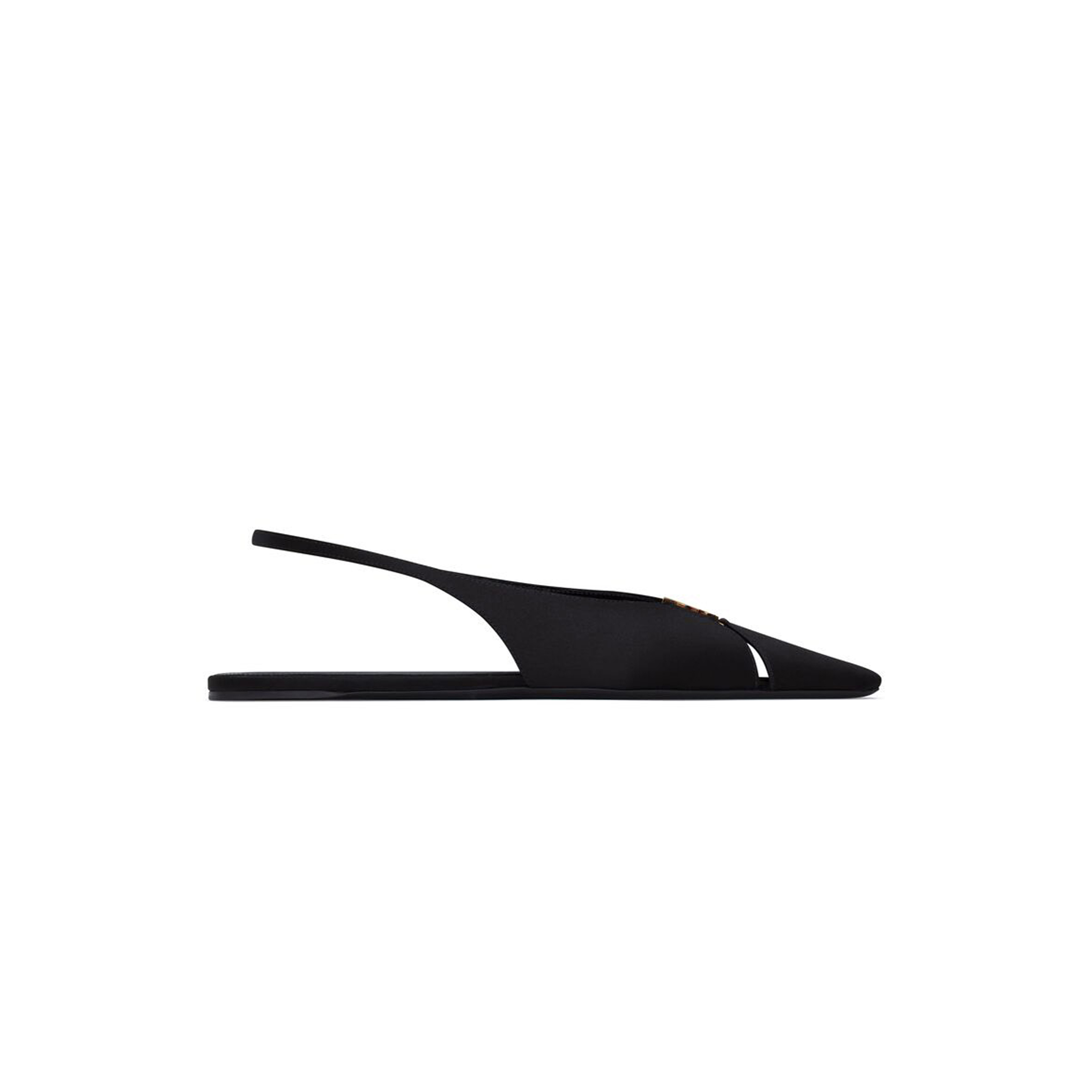 YSL BABYLONE SLINGBACK FLATS IN SATIN CREPE  8036469QNAG1000